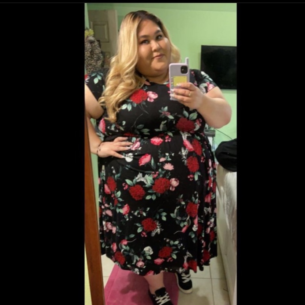 Plus size floral maxi